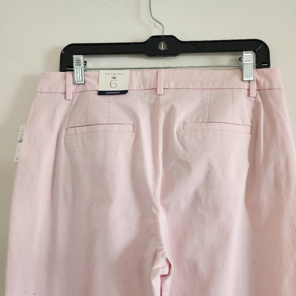 NWT Talbots Pale Pink Button Ankles Capri Pants Size 6 - Picture 6 of 14